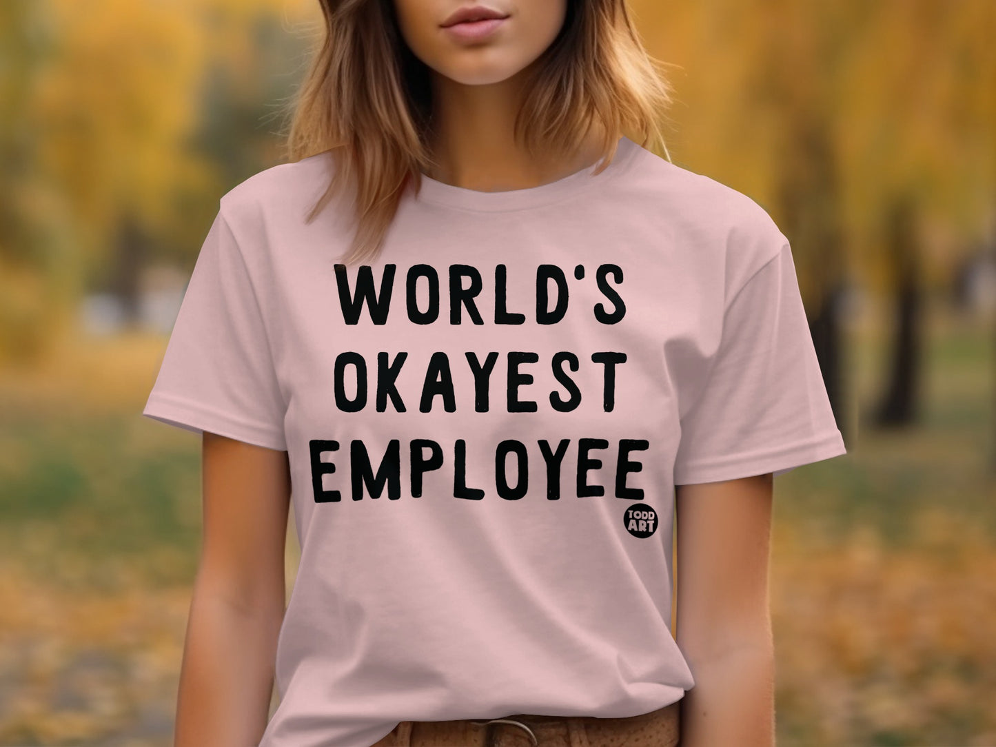 World's Okayest Employee Funny Graphic Shirt