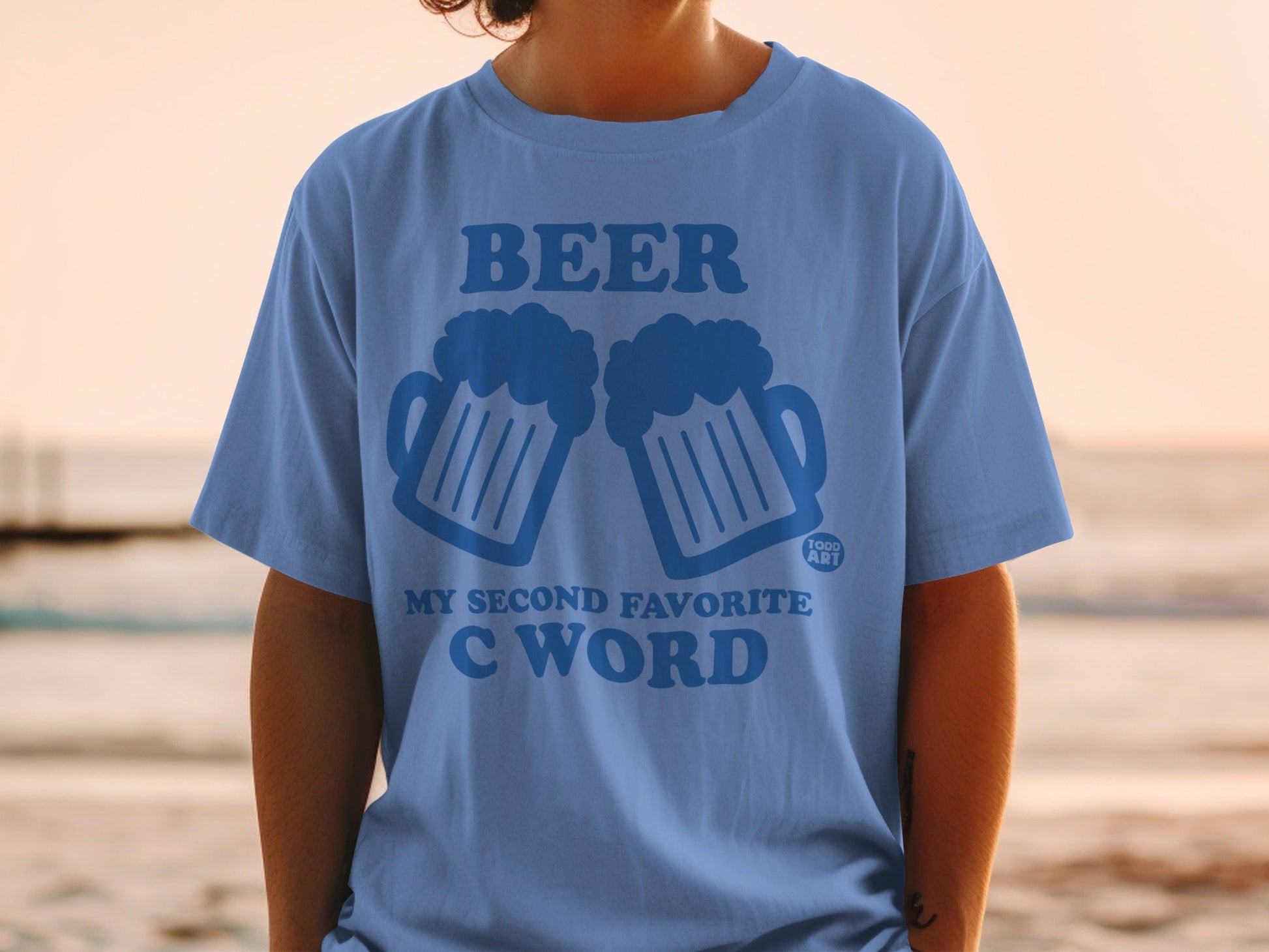 Beer My Second Favorite C Word Graphic Tee Shirt