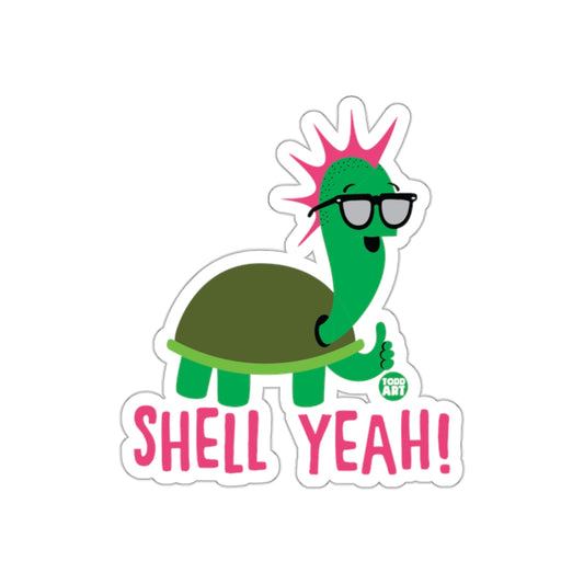 Shell Yeah Turtle with Cool Sunglasses Sticker