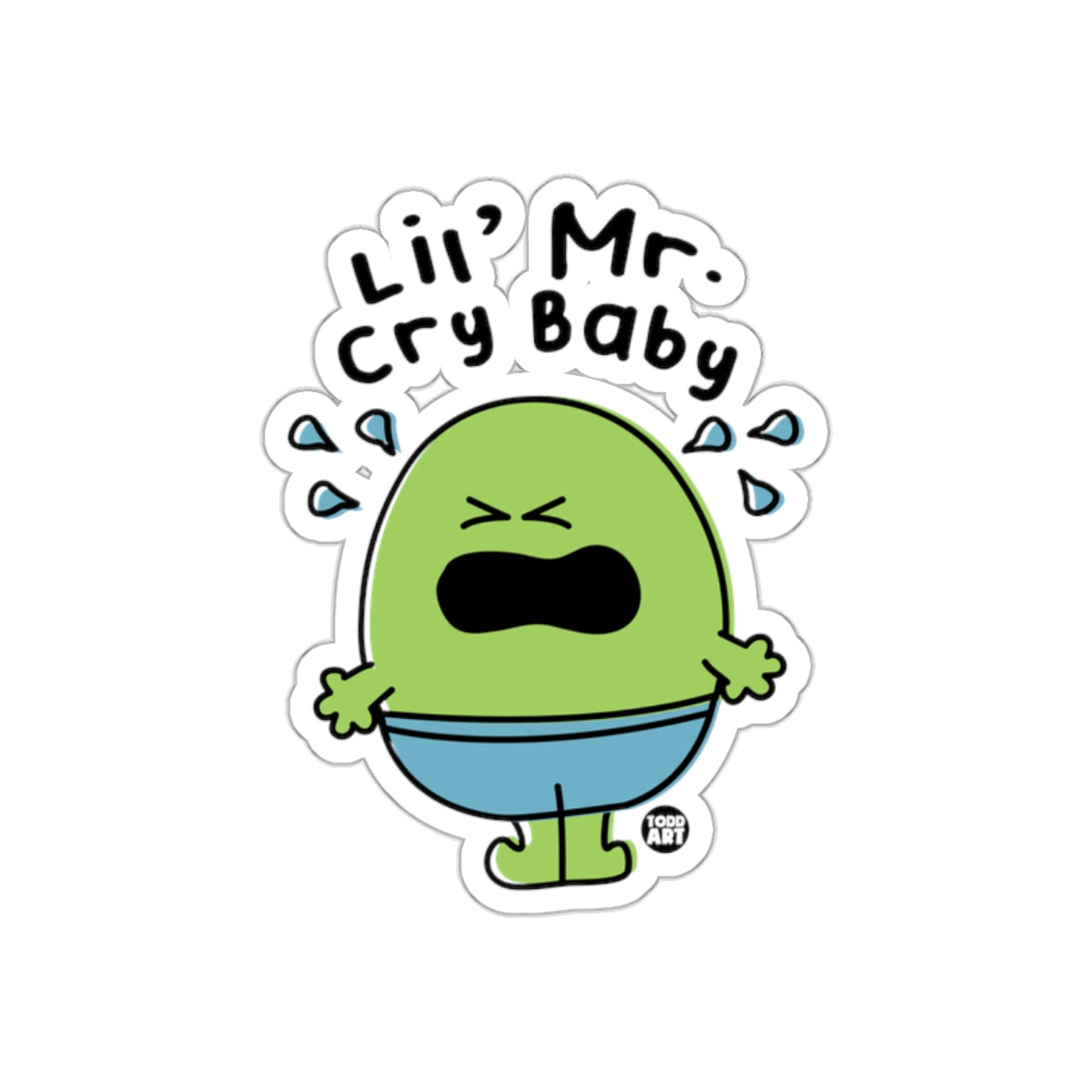 Lil' Mr Cry Baby Character Sticker Decoration