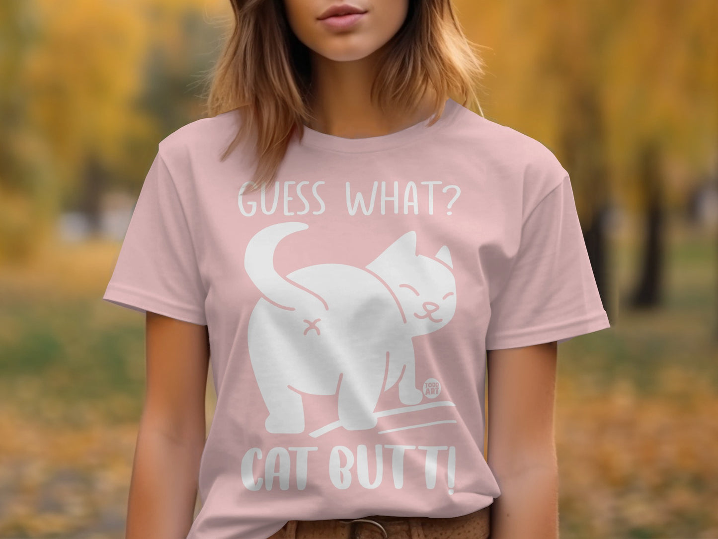 Guess What Cat Butt Graphic T-Shirt product type