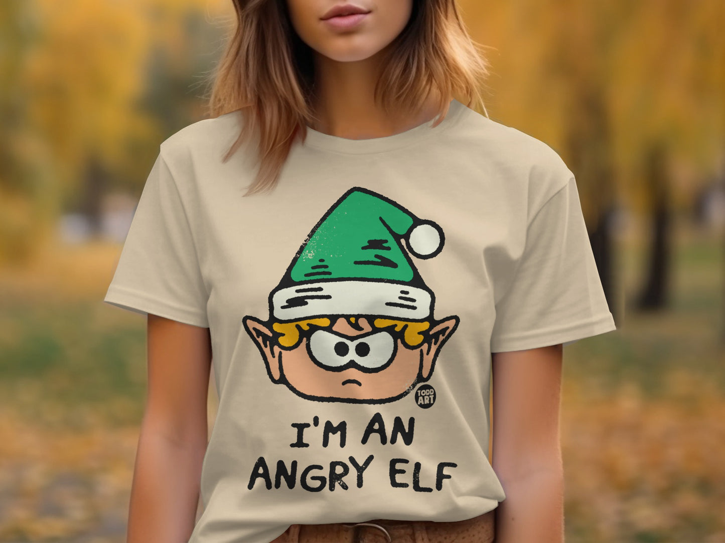I'm An Angry Elf T-Shirt Fun Holiday Tee