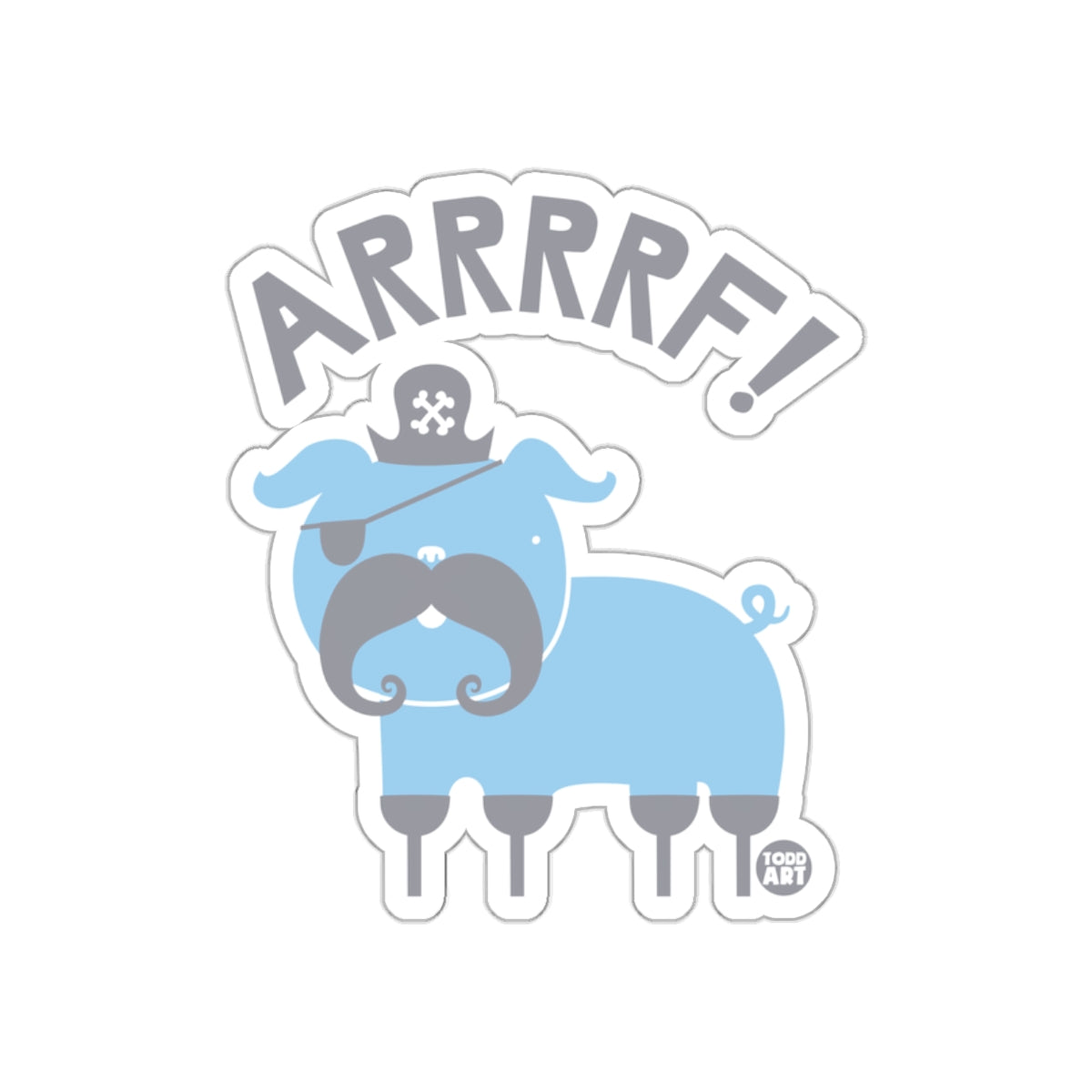 ARRRRF Cute Pirate Dog Sticker by Todd Art
