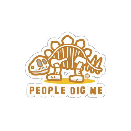 People Dig Me Stegosaurus Sticker Design