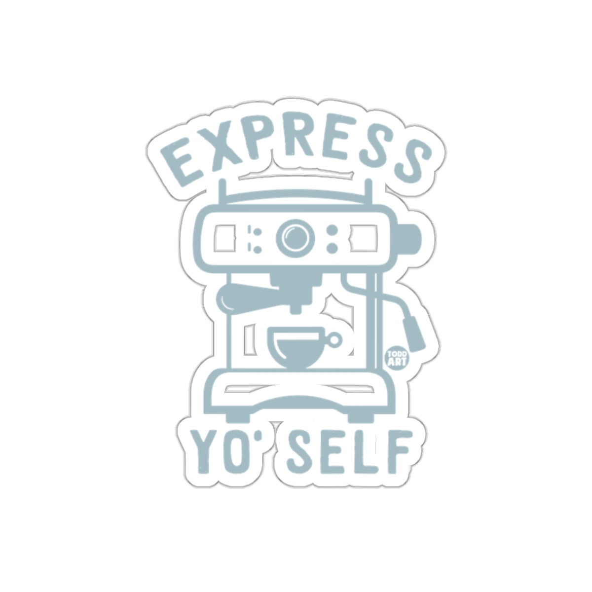Express Yo Self Coffee Machine Sticker Product