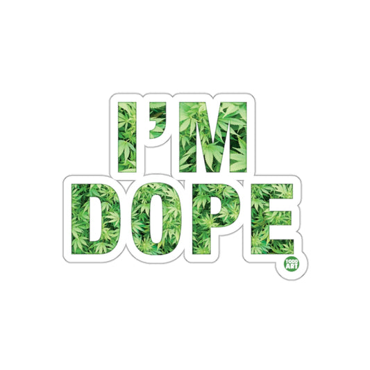 I'M DOPE Leaf Green Design Sticker
