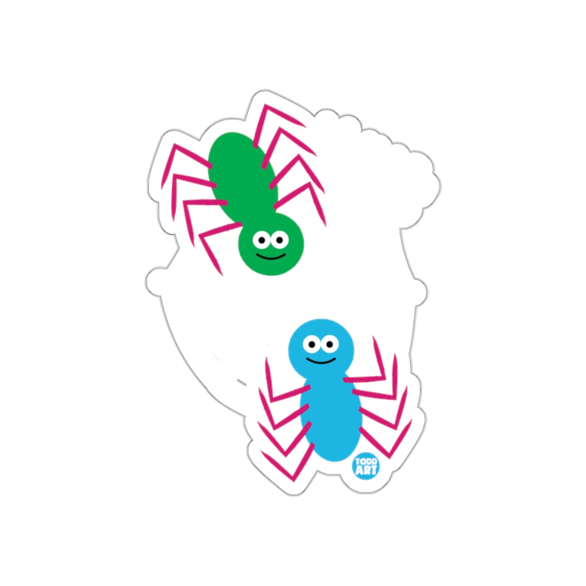 Colorful Cute Spider Cartoon Sticker Product