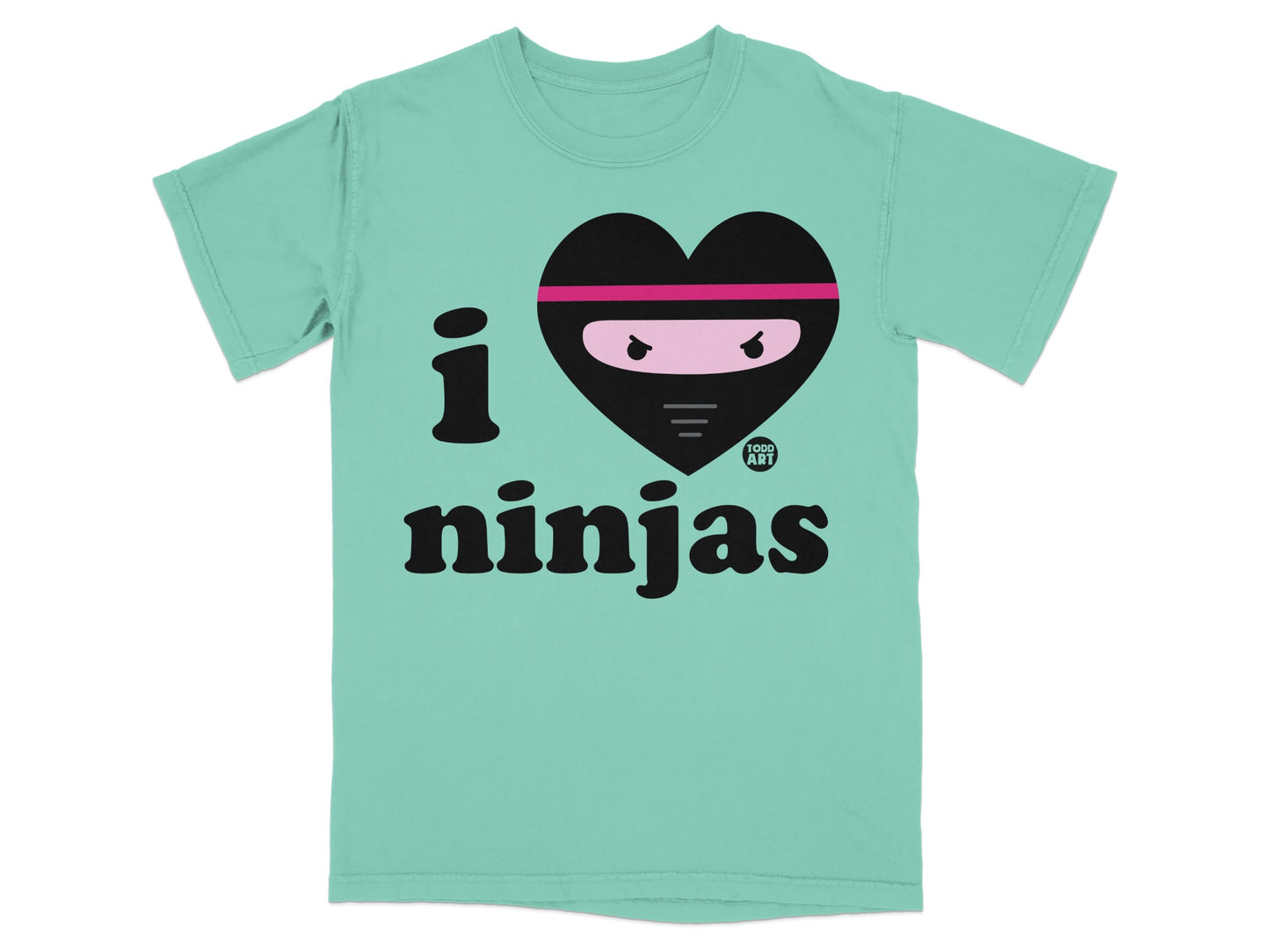 I Heart Ninjas Graphic Tee Ideal for Ninja Fans