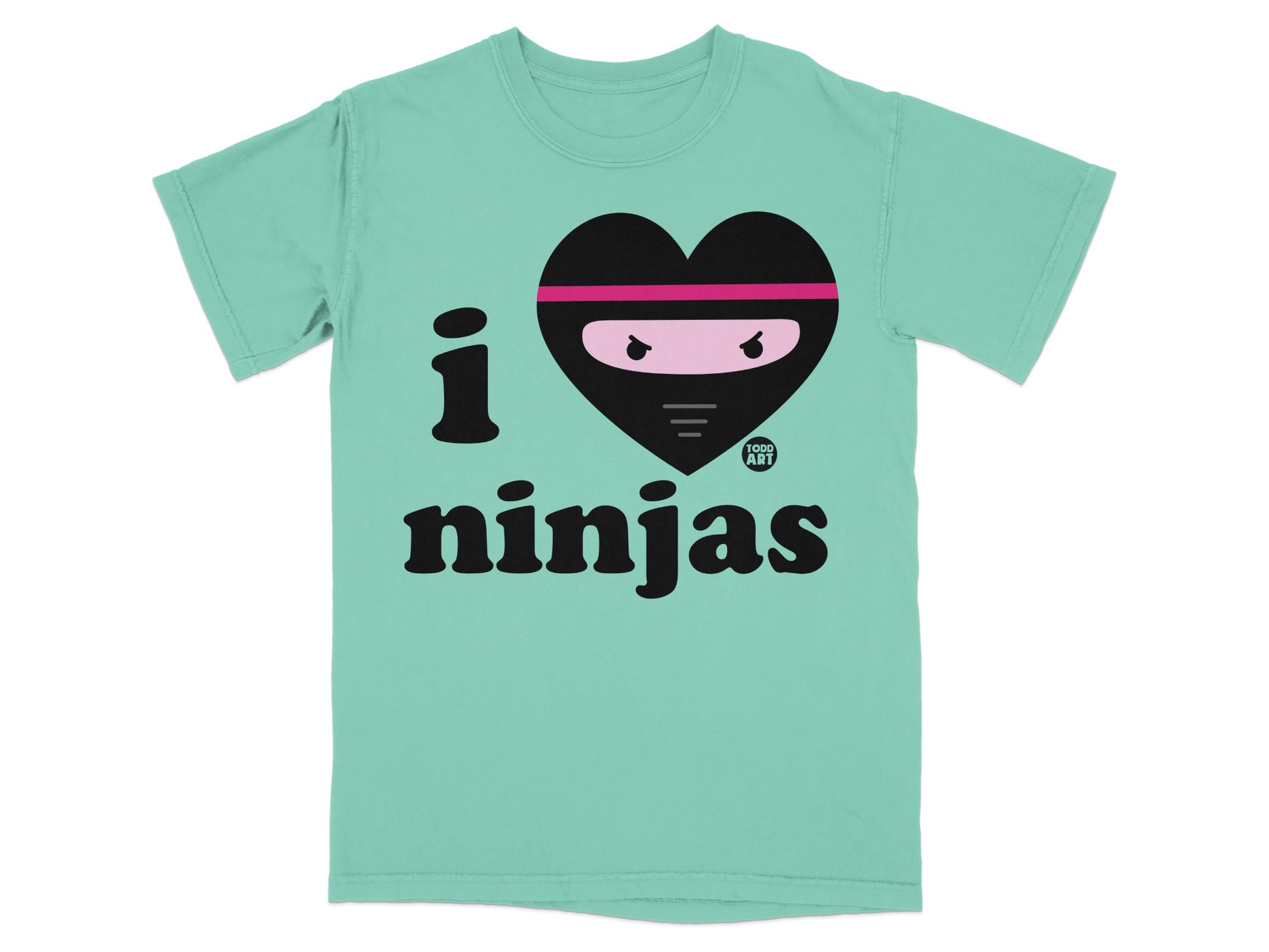 I Heart Ninjas Graphic Tee Ideal for Ninja Fans