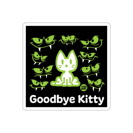Goodbye Kitty with Green Eyes Decorative Artwork