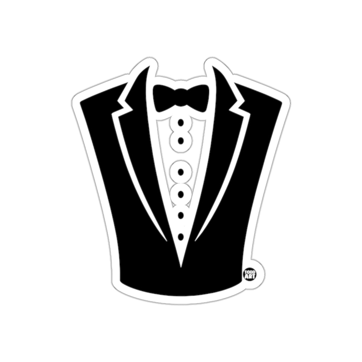 Formal Tuxedo Design Sticker for Elegant Occasions