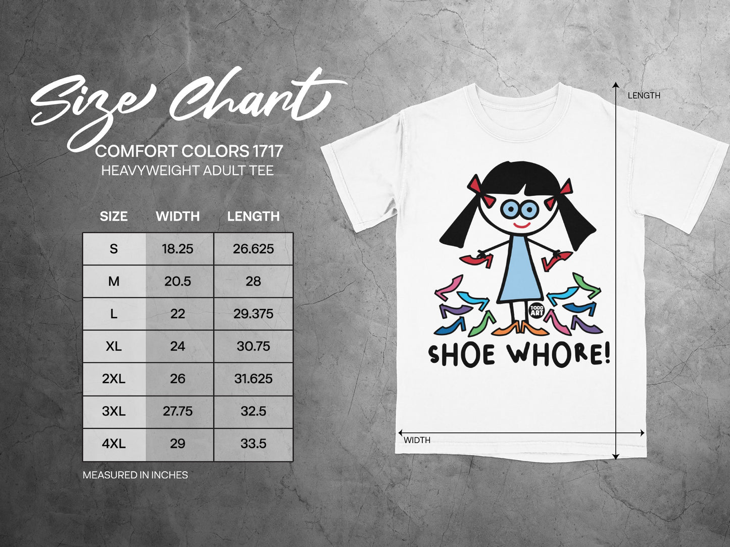 Shoe Whore Graphic Comfort Colors 1717 Heavyweight Tee