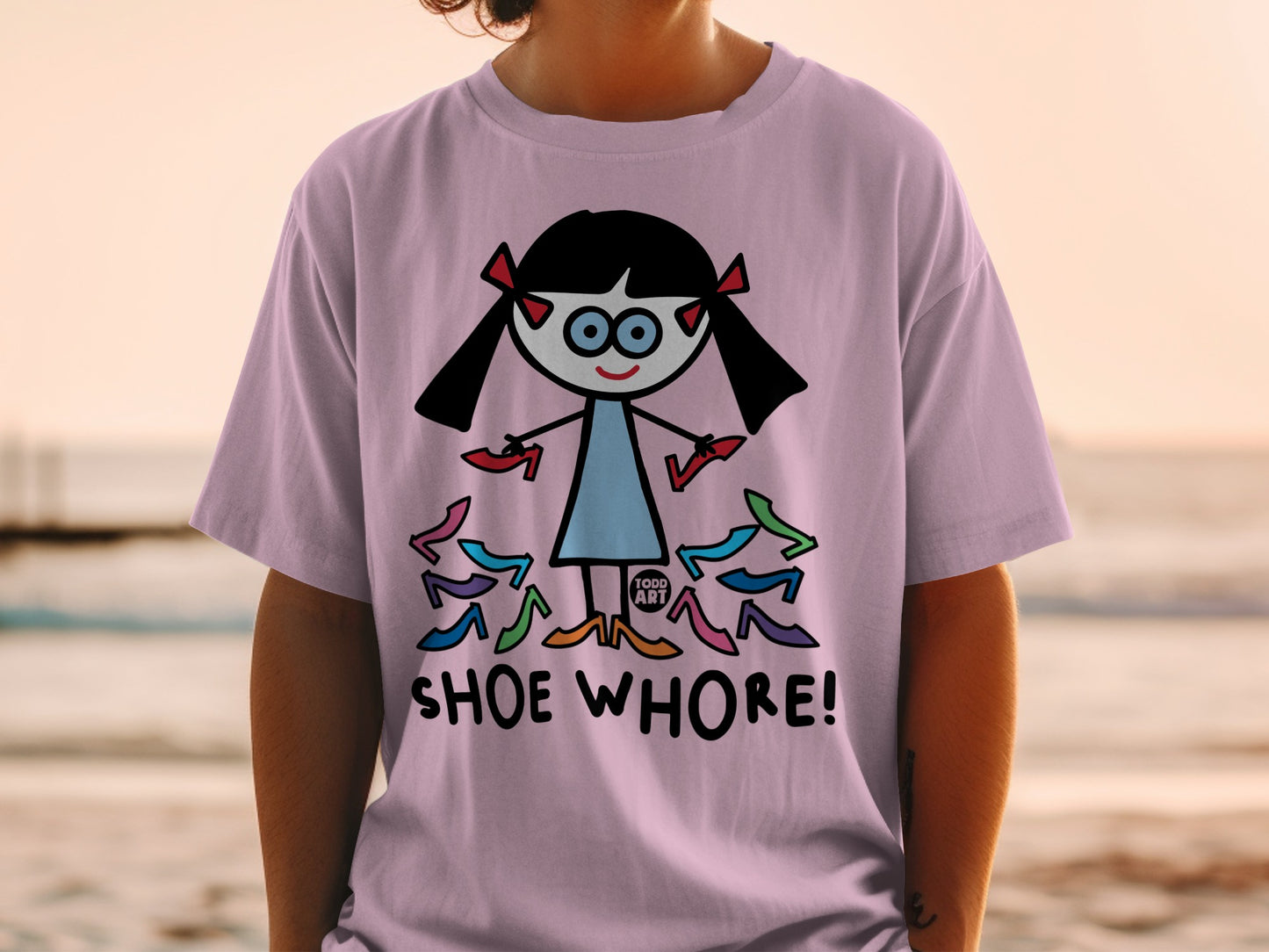 Funny Shoe Whore Graphic Tee for Shoe Lovers