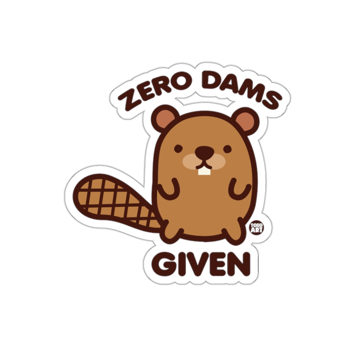 Zero Dams Given Cute Beaver Sticker