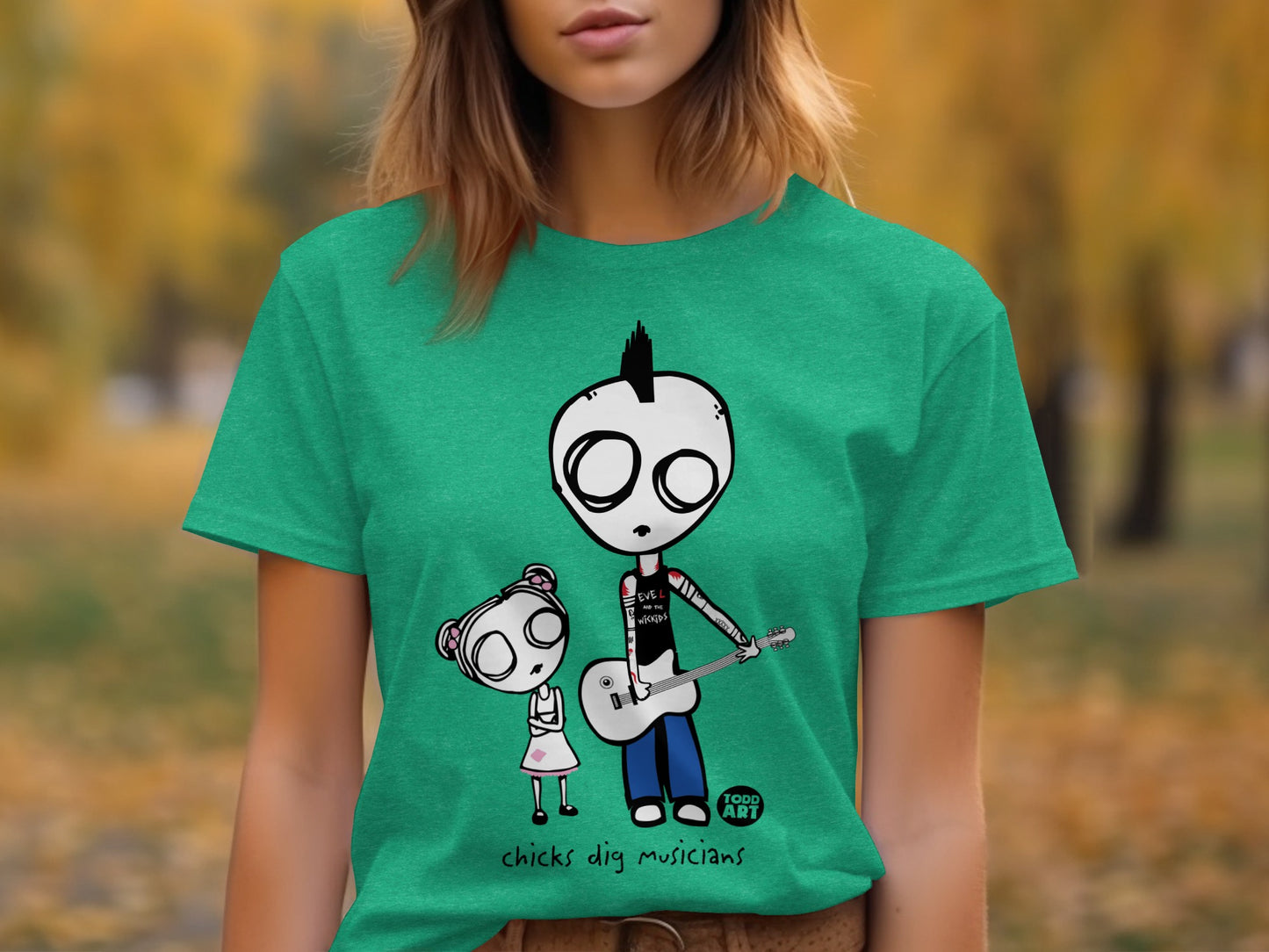 Chicks Dig Musicians Graphic Print T-shirt Product