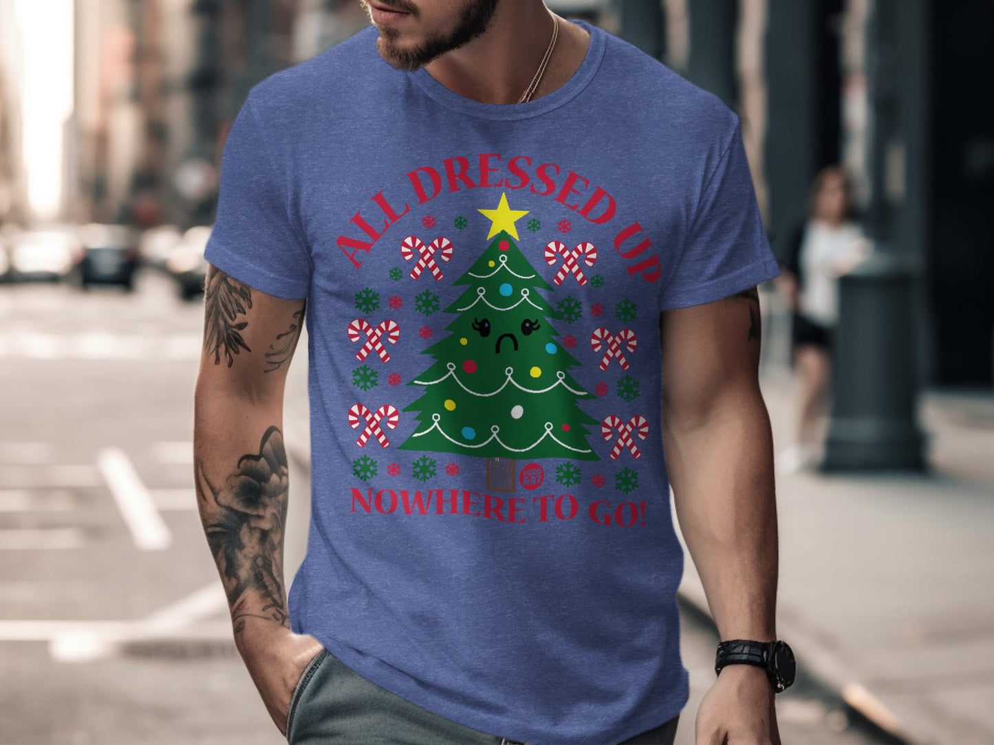 All Dressed Up Nowhere To Go Christmas T-shirt