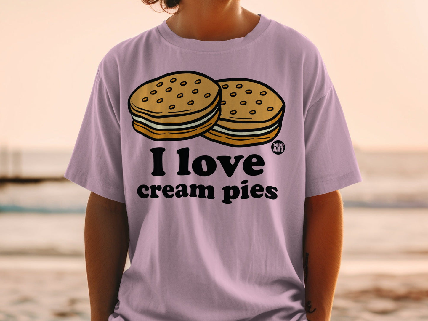 I Love Cream Pies Graphic Todd Art T-Shirt