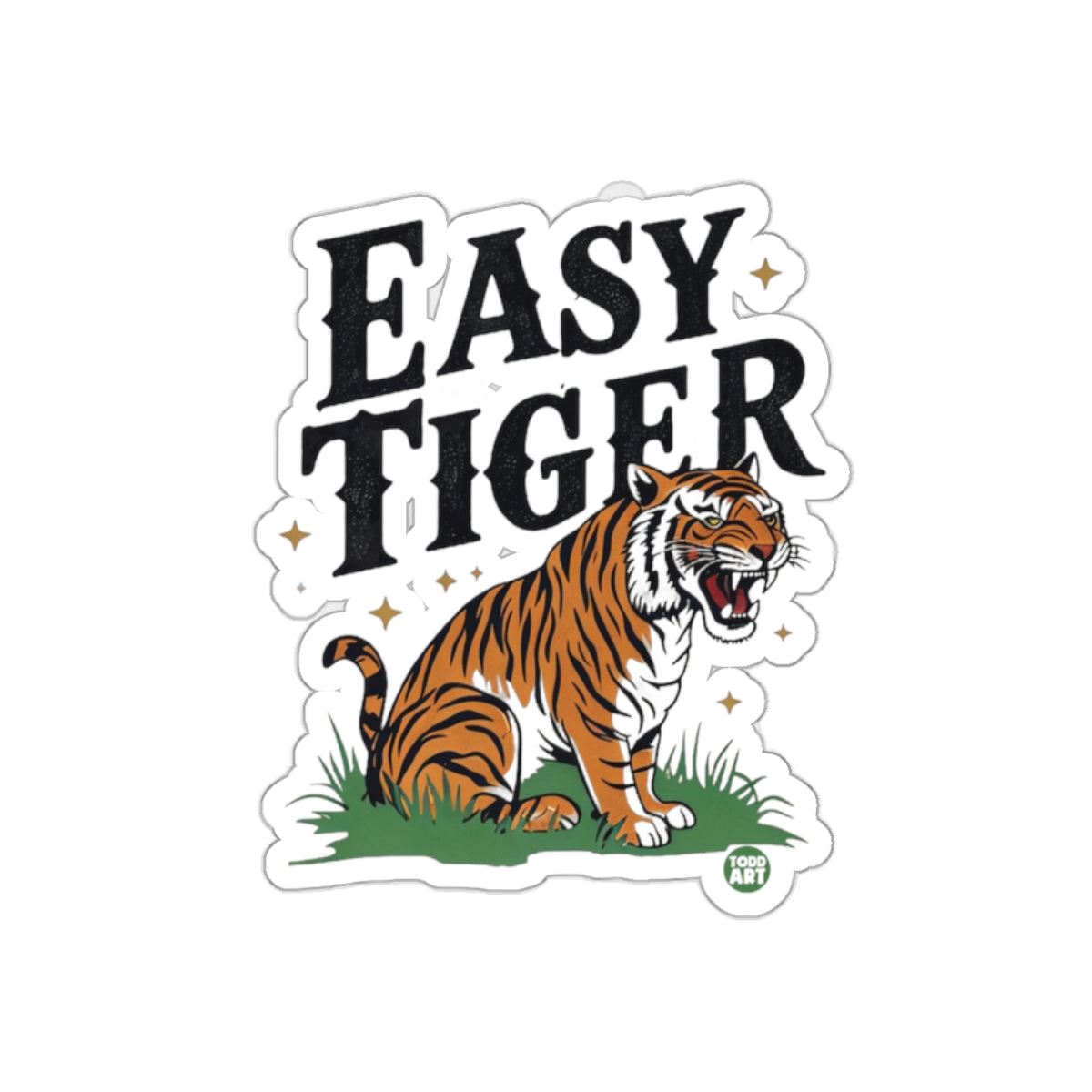 Easy Tiger Roaring Sticker Graphic Art Print Product