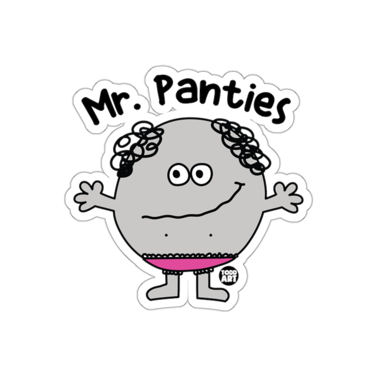Mr. Panties Cartoon Character Sticker Fun Art Print