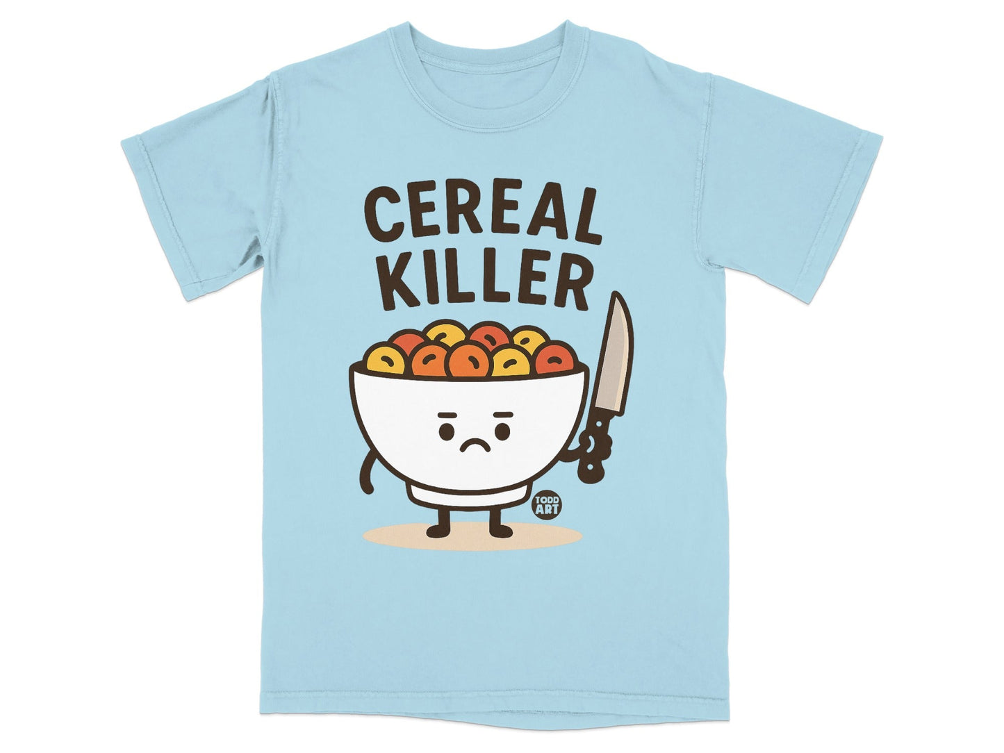 Cereal Killer Punny Graphic Shirt for Fun Fashion