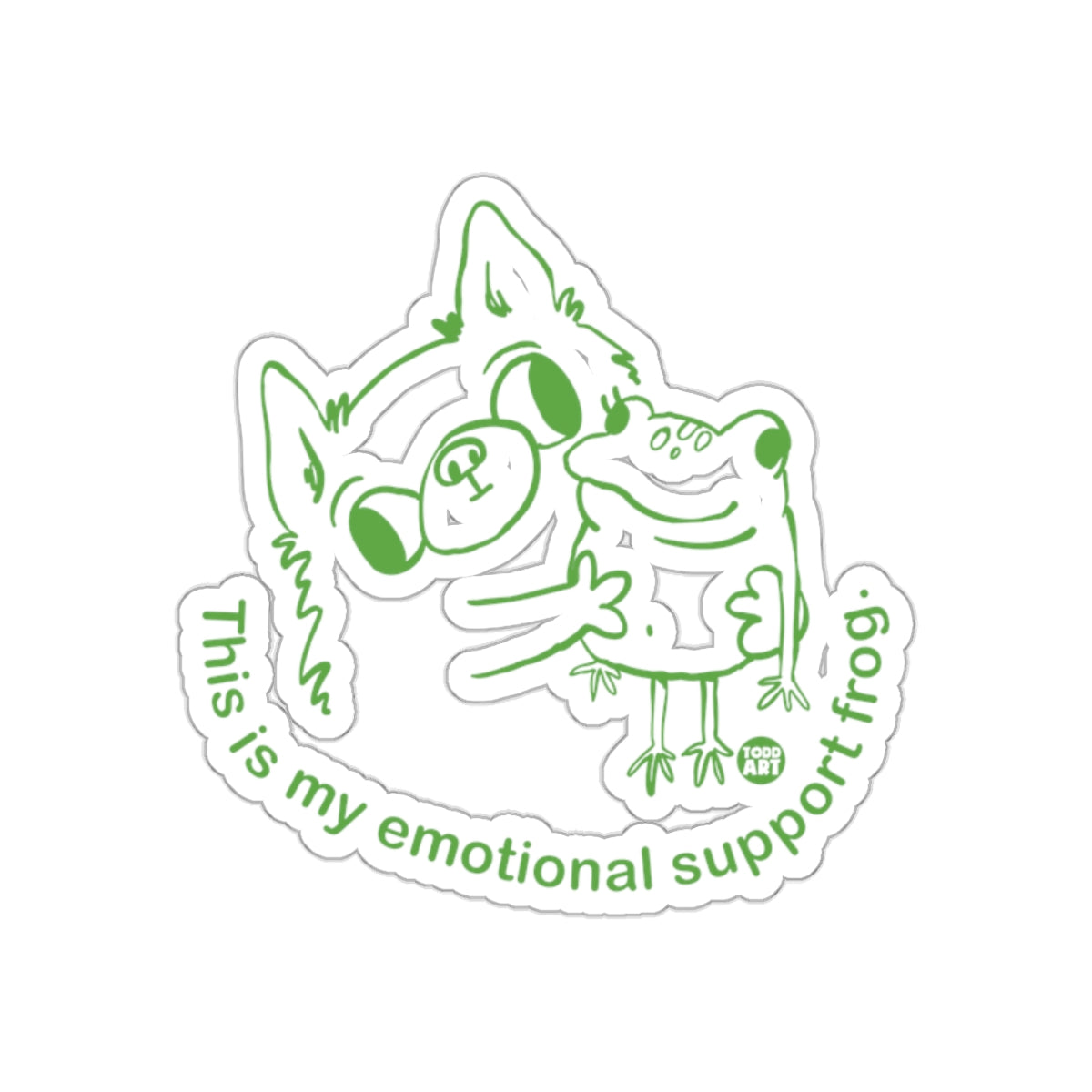 This is my emotional support frog sticker