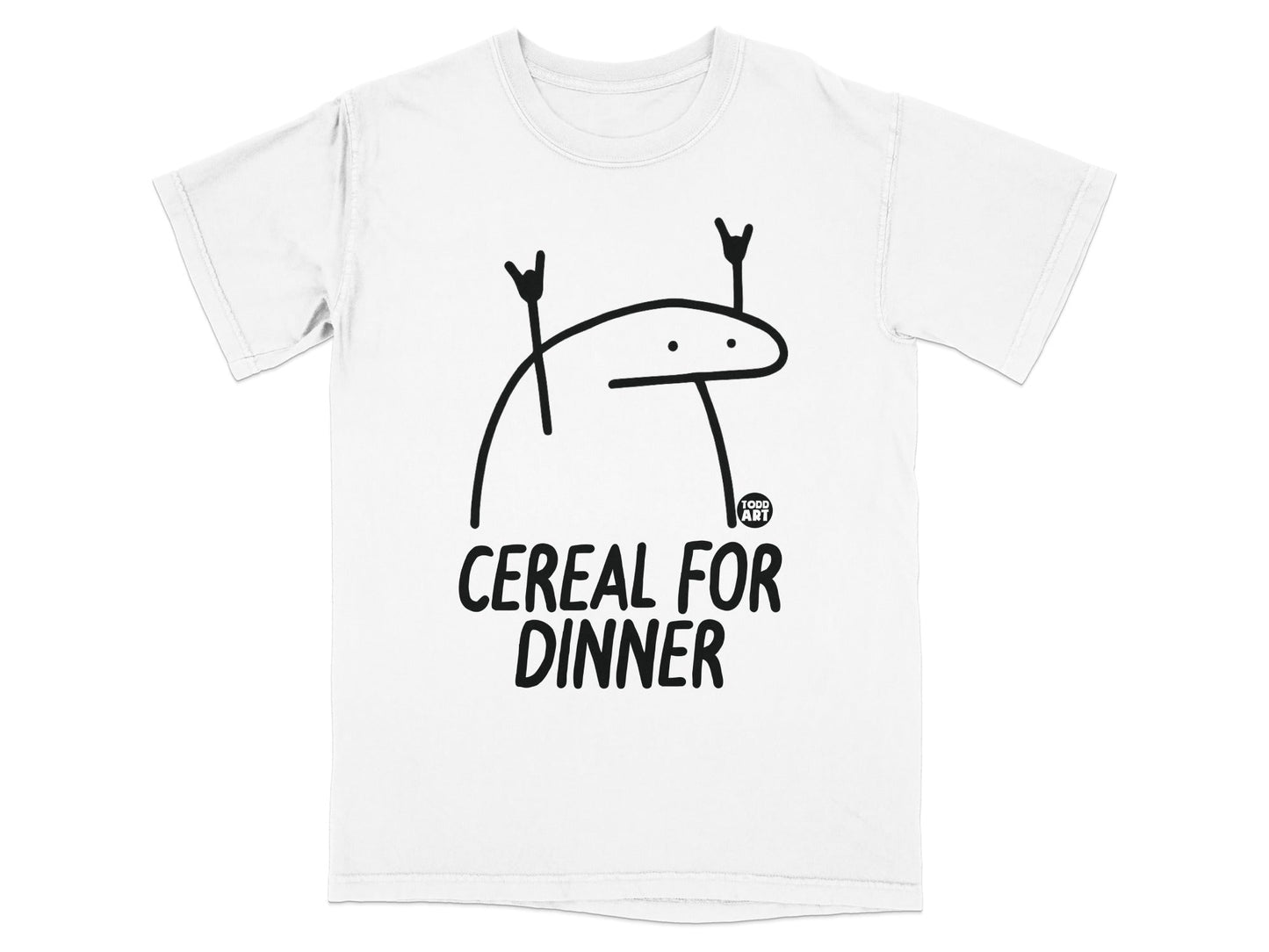 Cereal For Dinner Funny Graphic Design T-Shirt