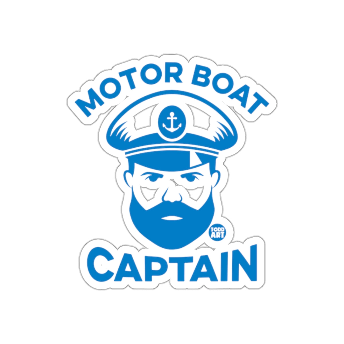 Motor Boat Captain Maritime Graphic Sticker Design