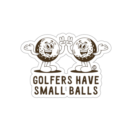 Golfers Have Small Balls Retro Cartoon Funny Stickers