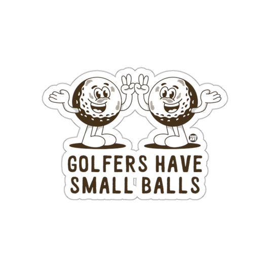 Golfers Have Small Balls Retro Cartoon Funny sticker