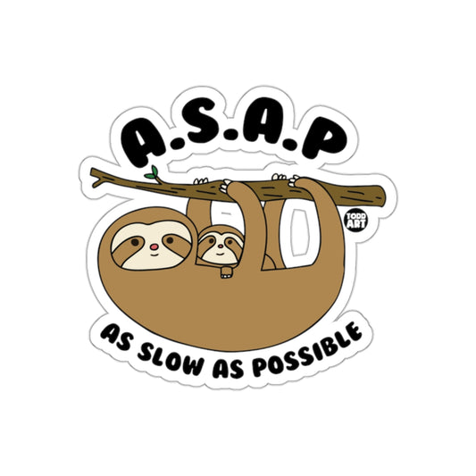 Adorable Sloth And Baby ASAP As Slow As Possible Stickers