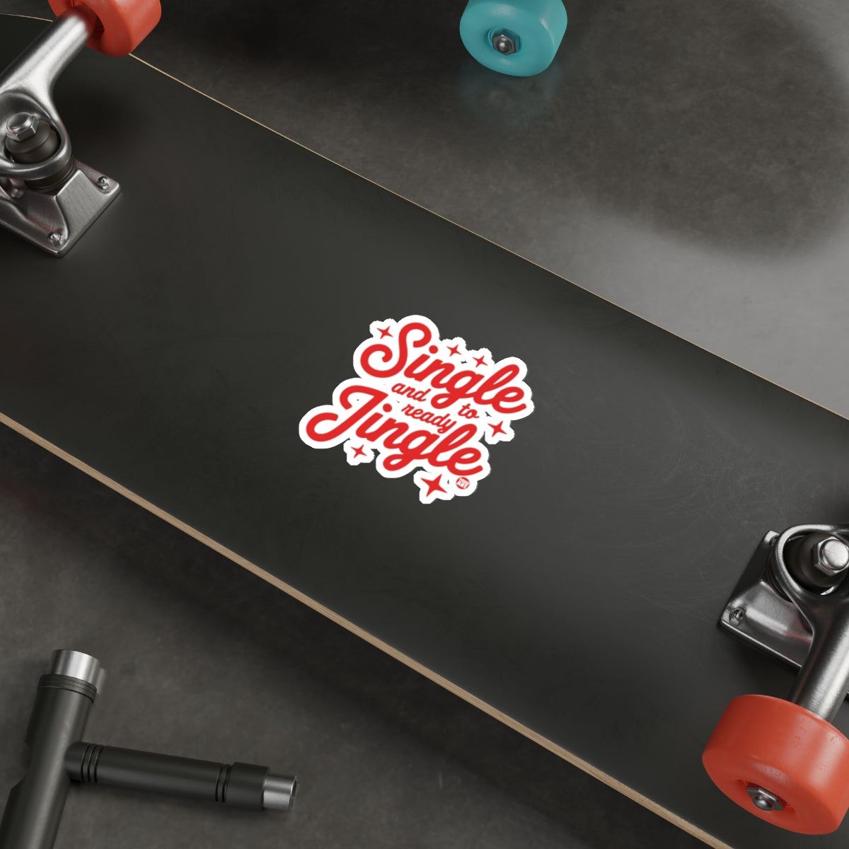 Single and ready to Jingle Holiday Fun Sticker 