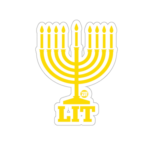 LIT Yellow Menorah Design for Hanukkah Celebrations