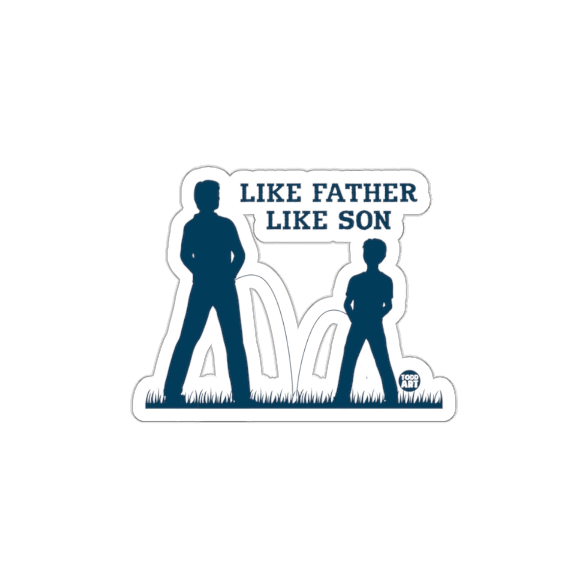 Like Father Like Son Silhouette Sticker
