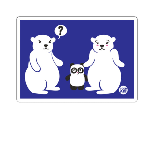 Cute Bears and Panda with Question Mark Art Print