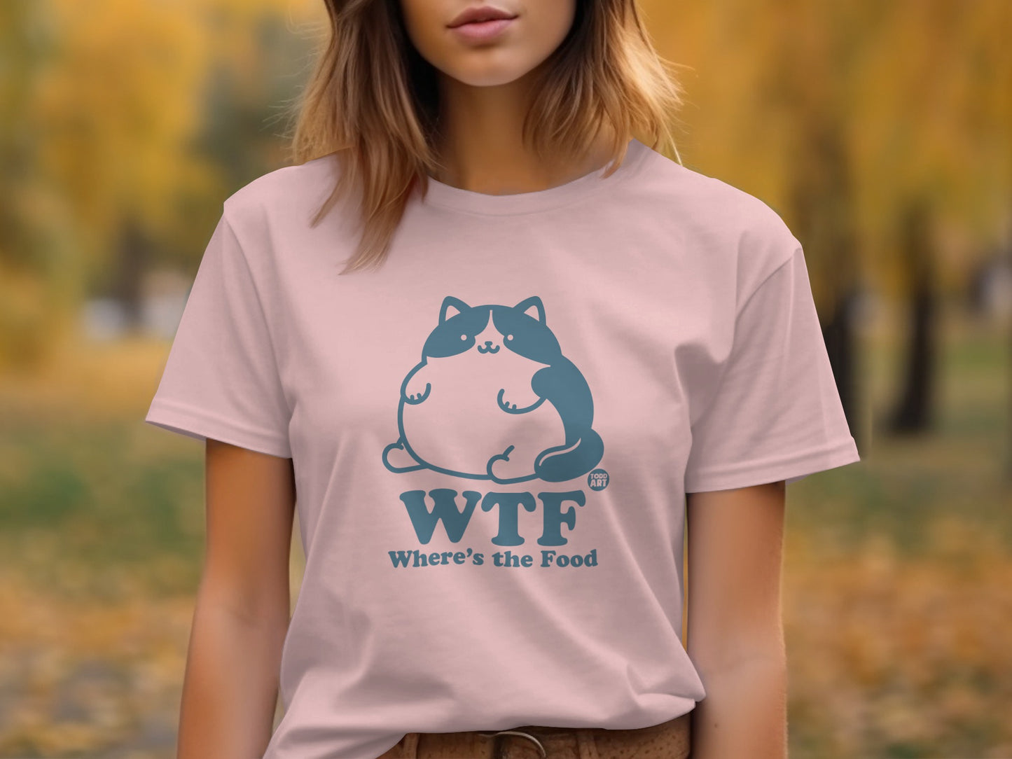 Funny Cat WTF Where's The Food T-Shirt product