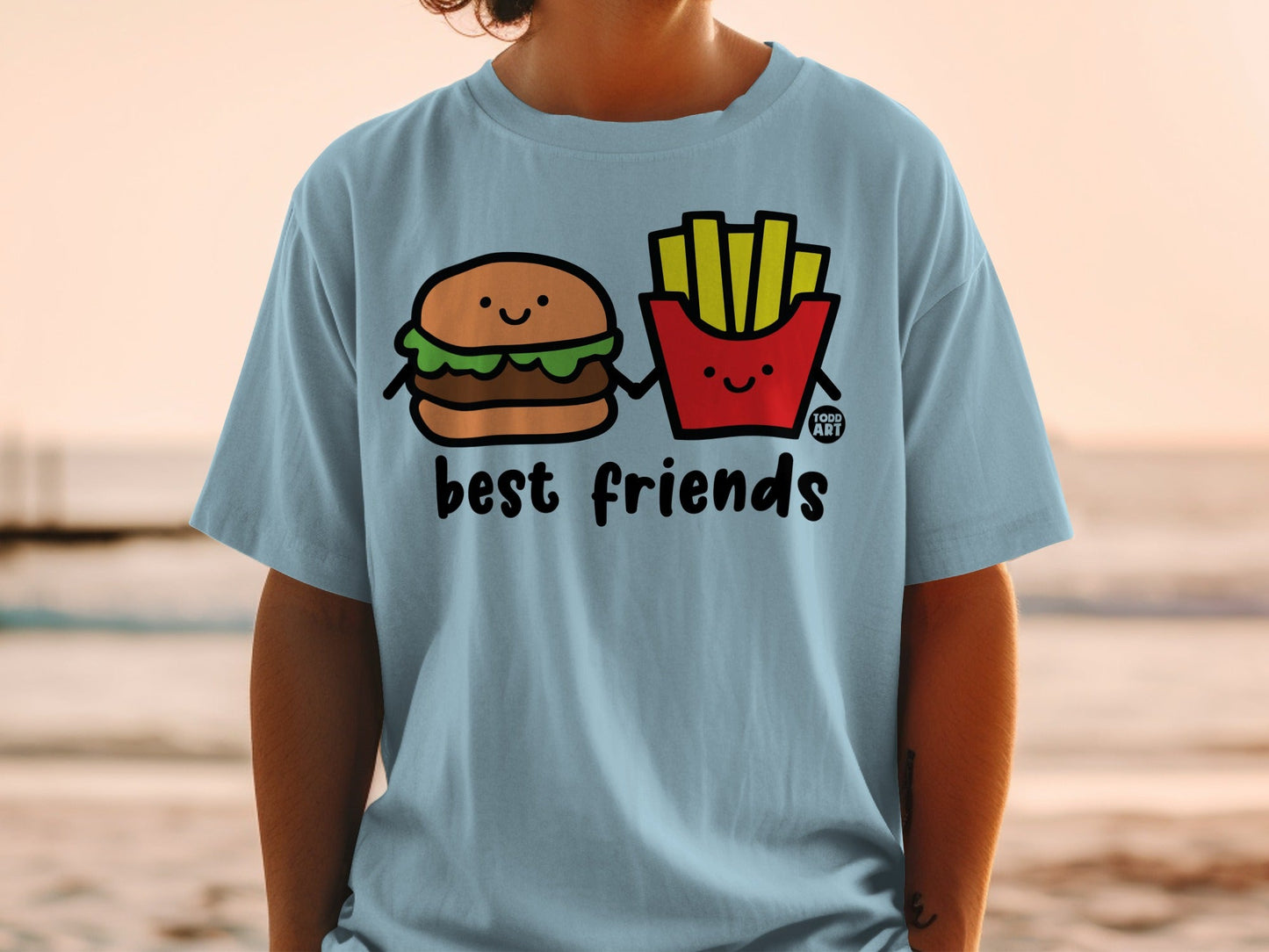 Cute Best Friends Burger and Fries T-shirt