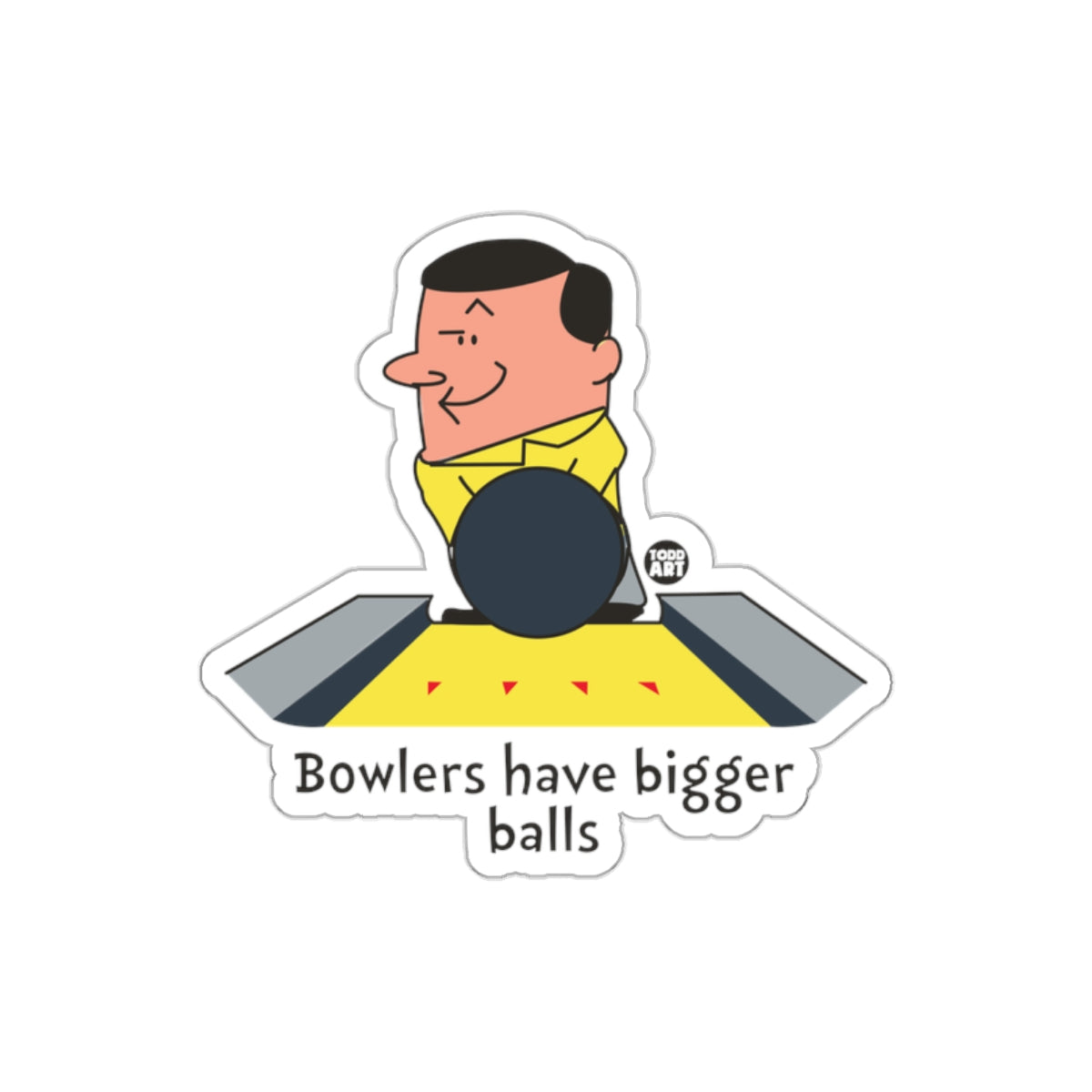 Bowlers Have Bigger Balls Funny Sticker
