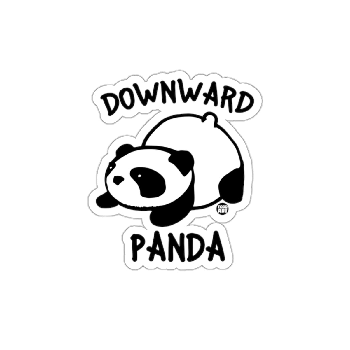 Cute Downward Panda Sticker for Animal Lovers