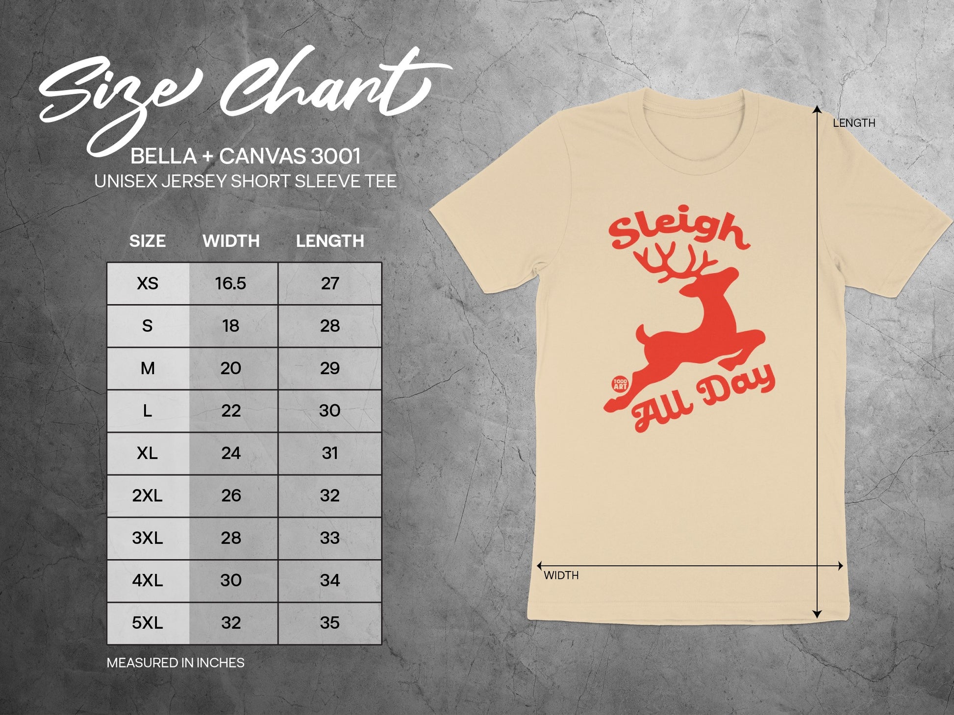 Sleigh All Day Reindeer Graphic Tee Shirt product type