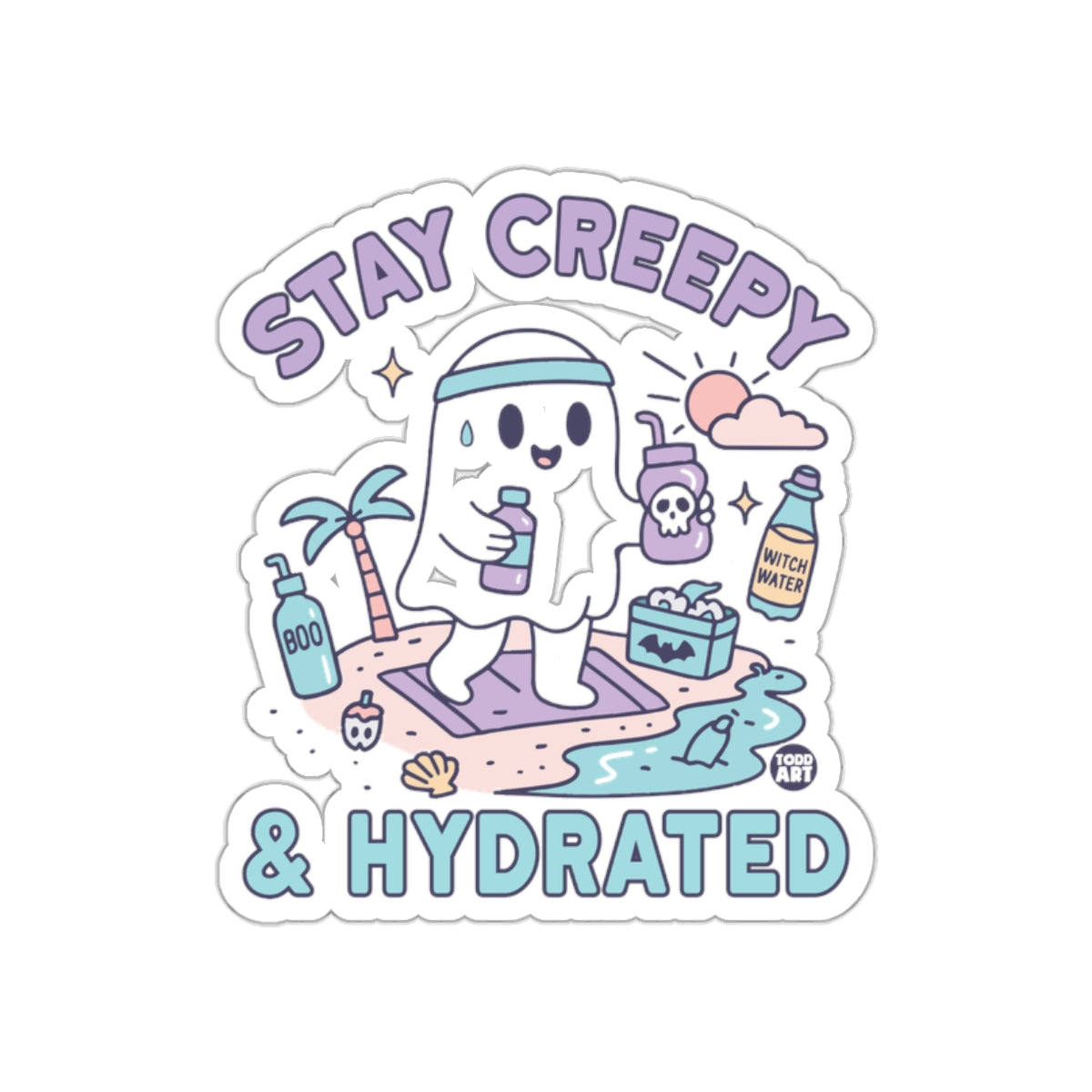 Stay Creepy and Hydrated Halloween Sticker