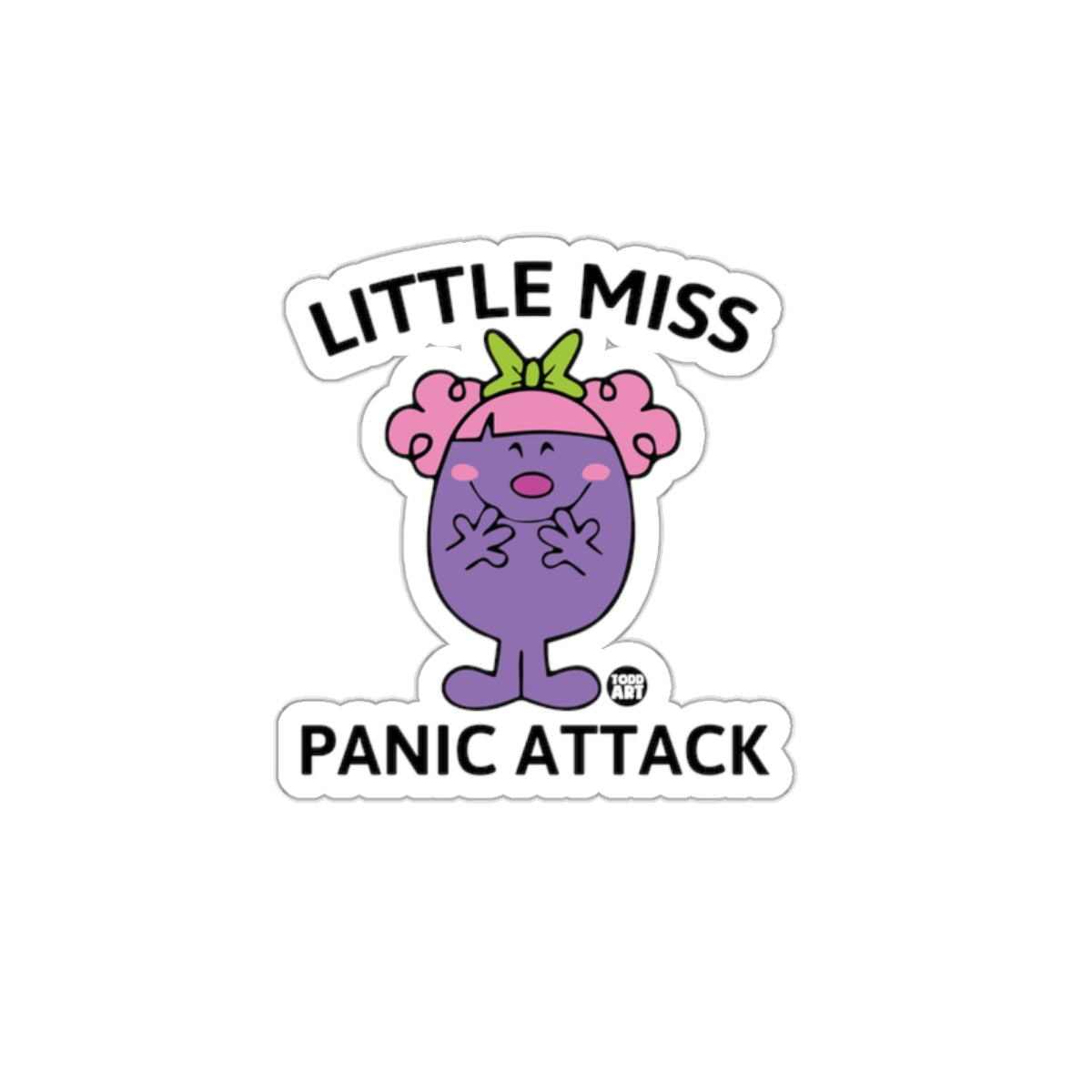 Little Miss Panic Attack Illustration Funny Stickers