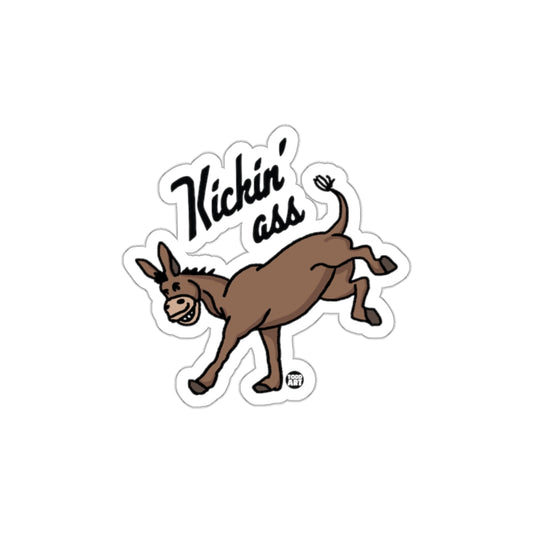 Kickin' Ass Donkey with Fun Design Sticker