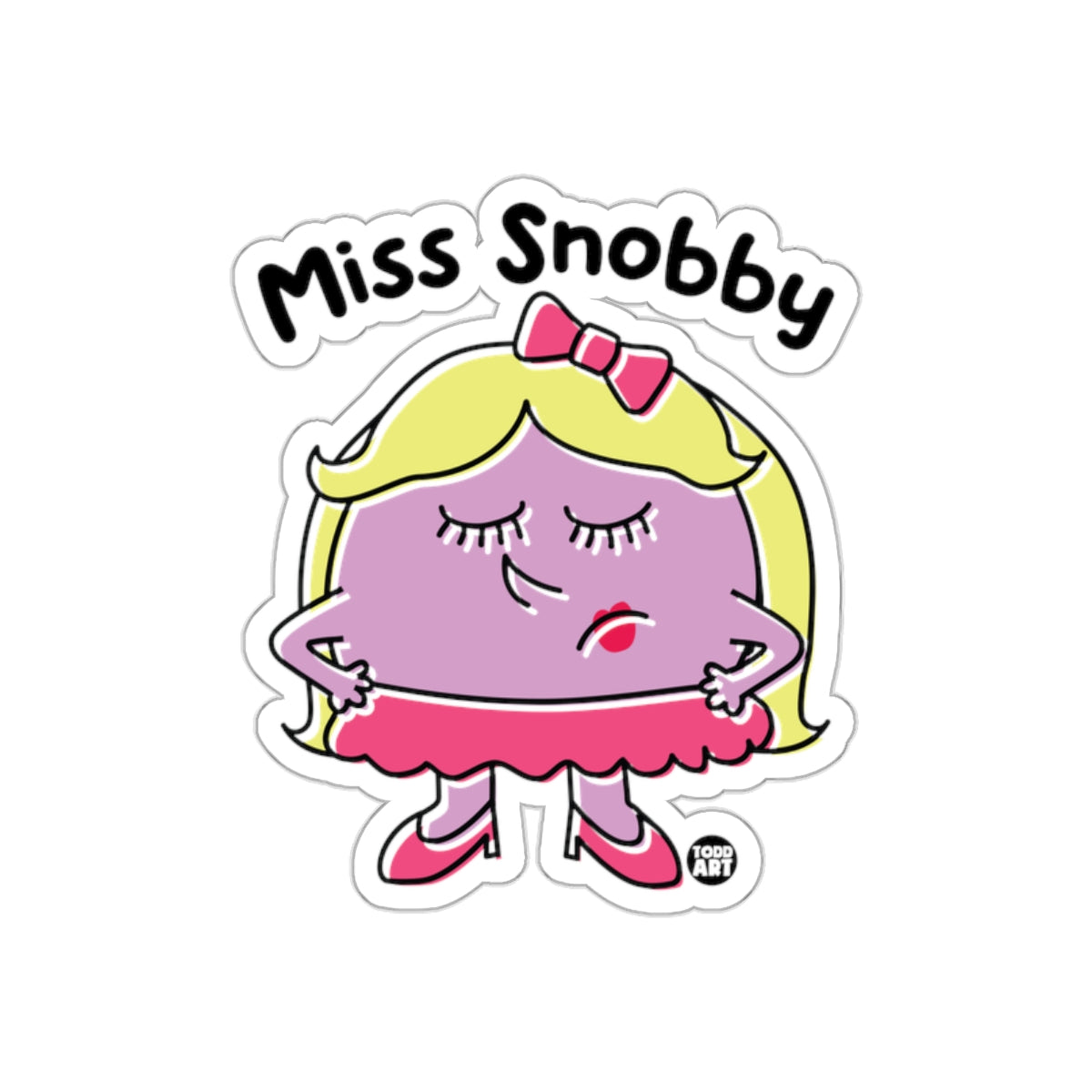 Miss Snobby Character Sticker Illustration Art
