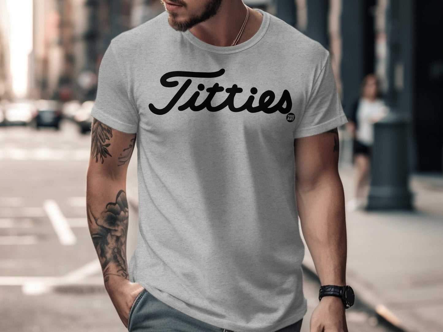 Trendy Titties Graphic Print Tee for Casual Wear