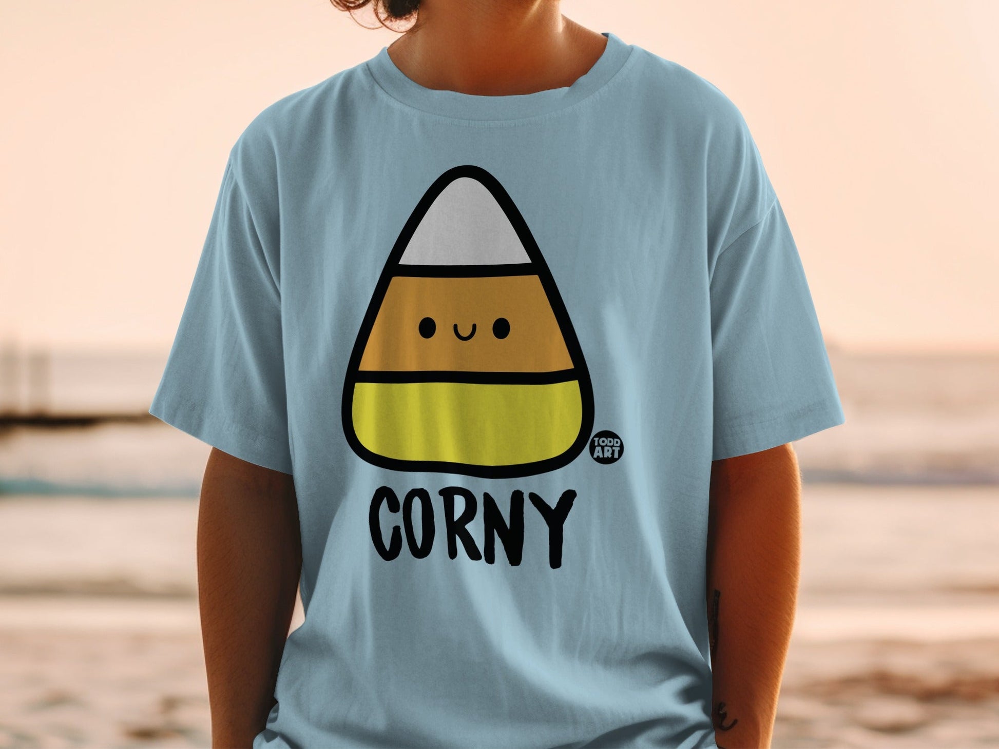Cute Corny Candy Graphic Tee Shirt for Fun Loving Individuals