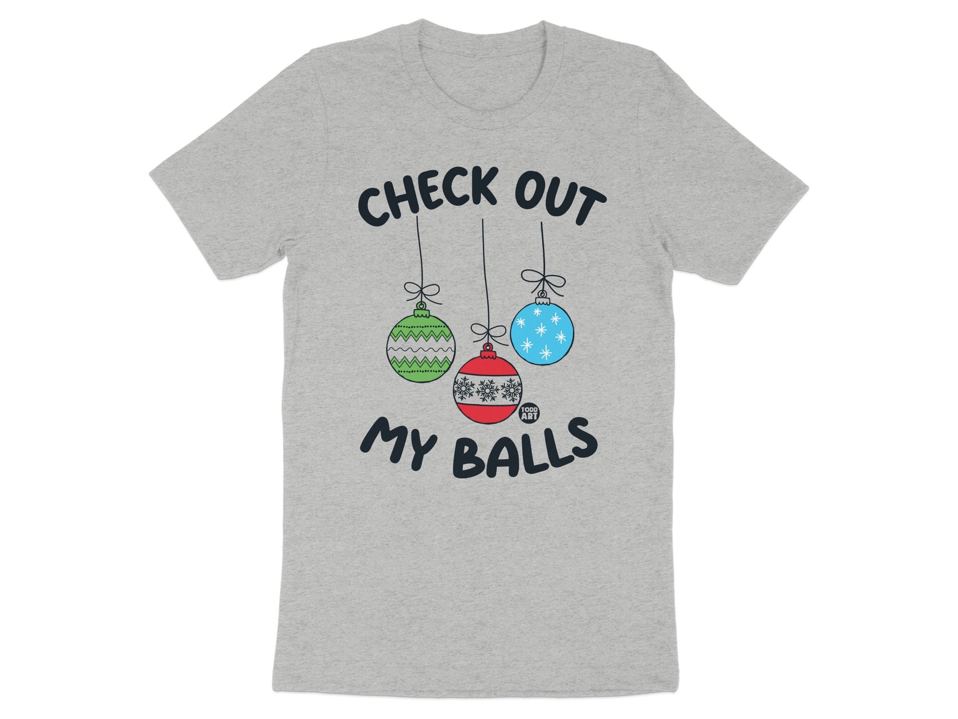 Check Out My Balls Graphic Tee Christmas Shirt