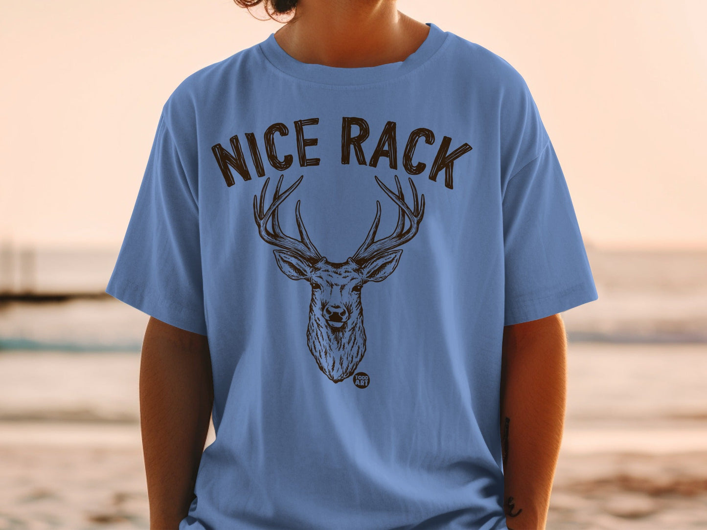Nice Rack Deer Graphic T-Shirt for Outdoor Enthusiasts