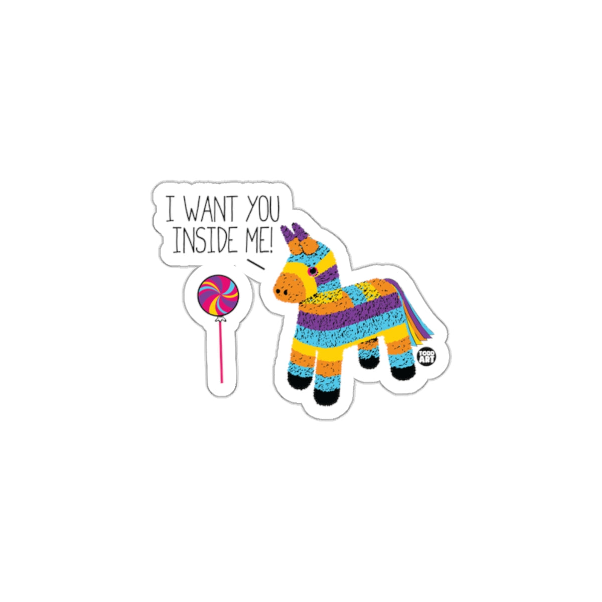 Vibrant Piñata and Lollipop Sticker Sheet