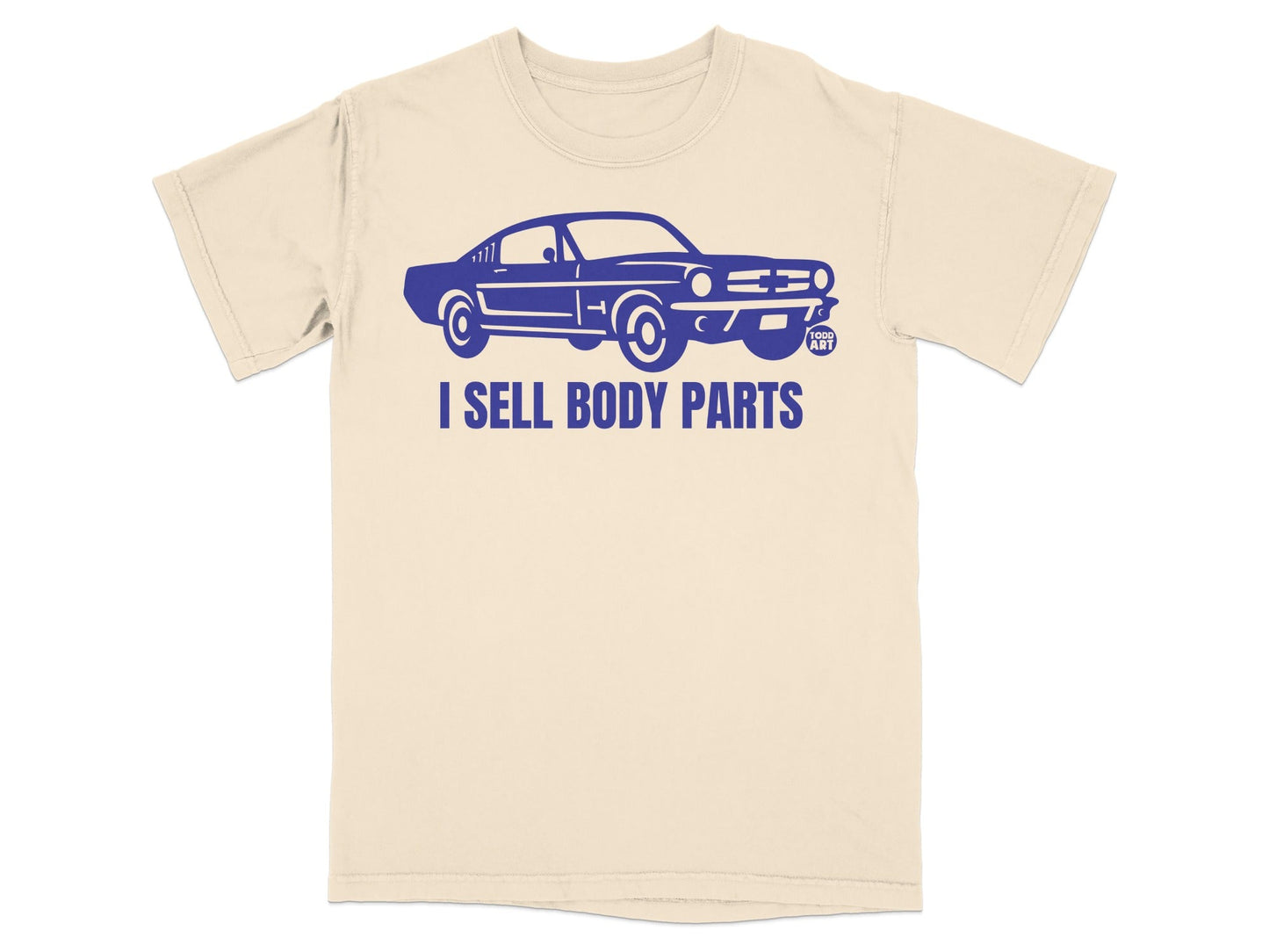 I Sell Body Parts Blue Car Graphic T-Shirt Product