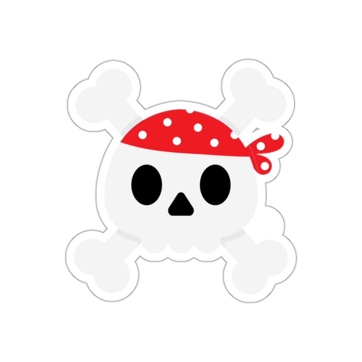 Cute Pirate Skull and Crossbones Sticker Perfect for Kids
